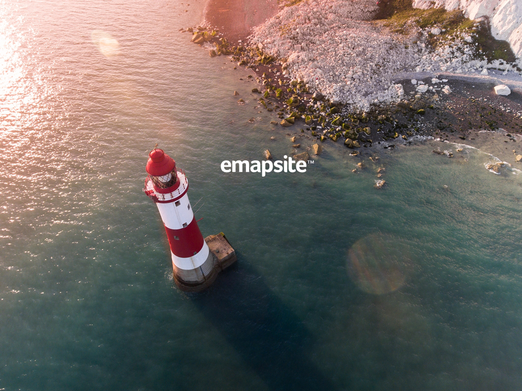 Lighthouse in the sea