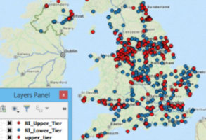 emapsite UK NUCOMAH dataset map
