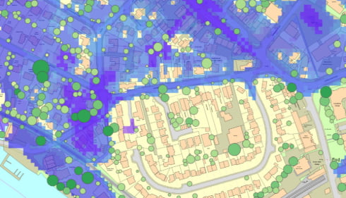 National Tree Map data shown in emapsite view application