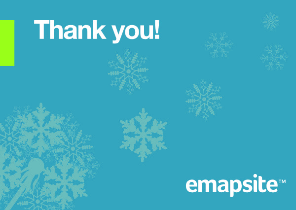 thank you message on snowflake background