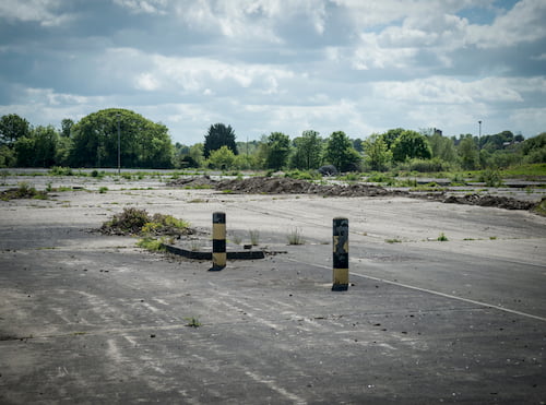 Brownfield Site, old abandoned factory site