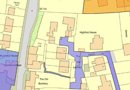 Sample image of emapsite Commercial Land Ownership combining OS MasterMap with HM Land Registry data