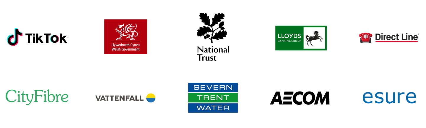 Banner showing emapsite customers in the form of their logos